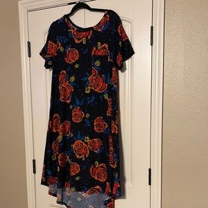 LuLaRoe Black and Orange High Low Sundress